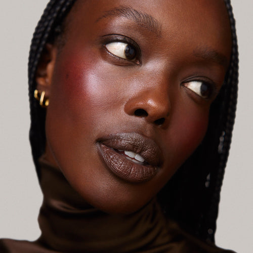 Master || Model is wearing Flush Balm in shade Postmodern.