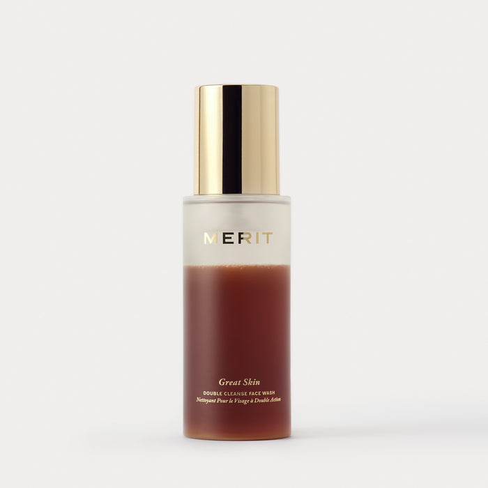 Master ||  Bottle of Great Skin Double Cleanse against a white background.