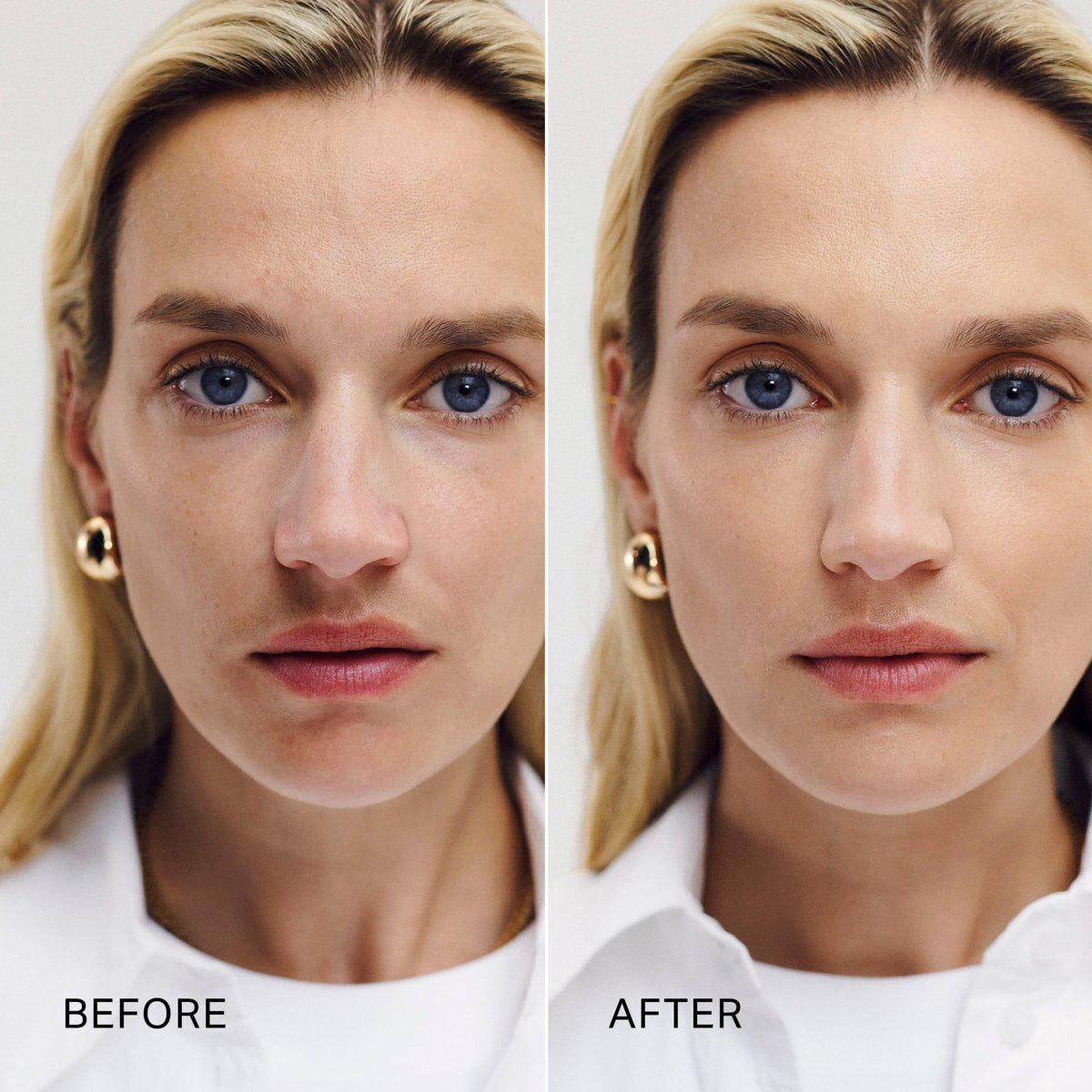 Master || Bisque Before, After on model.